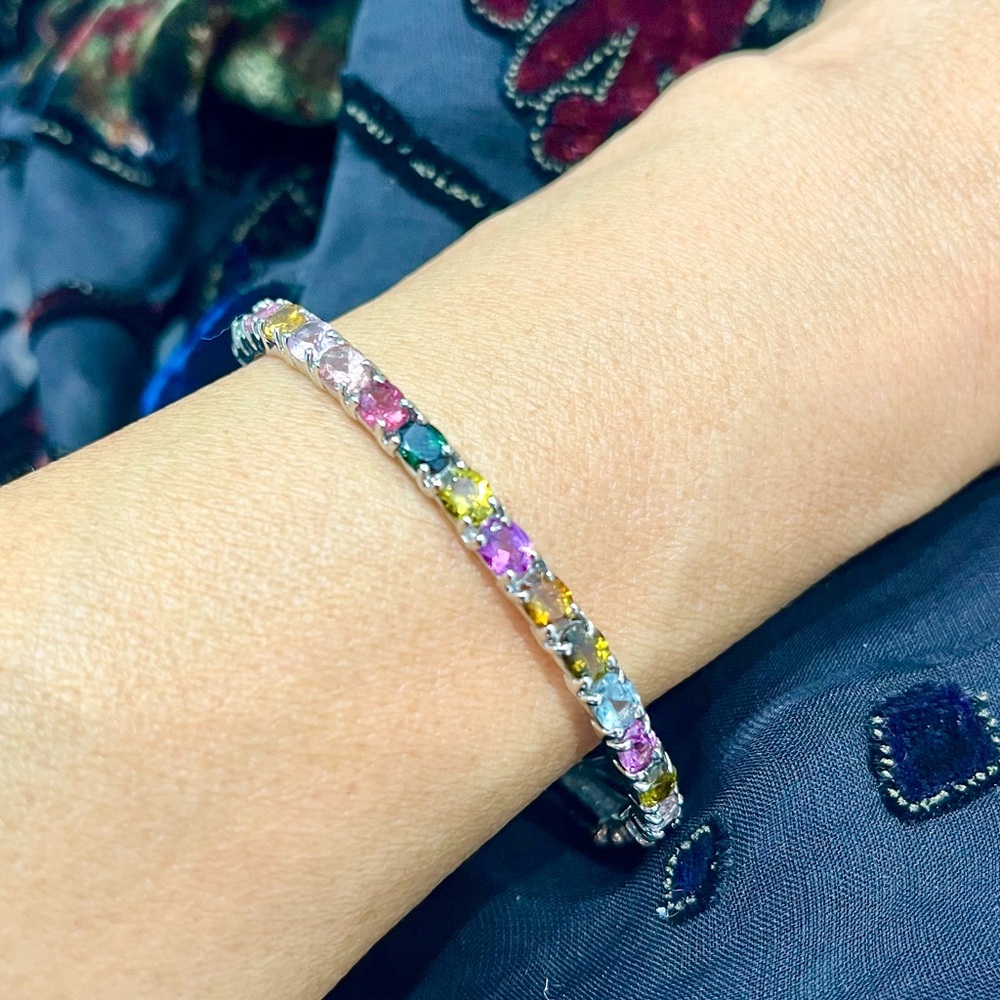 17x0.5ct Tourmalines 14KGP Bracelet
